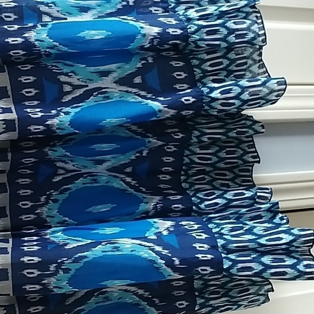 Lane Bryant Blue Graphic Full Maxi Skirt Plus Size 26/28 - Picture 5 of 9